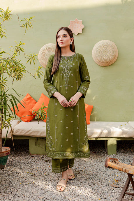 Andaaz by Saira Sultana Women RTW Embroidered Silk 3 Piece Suit Haya Ice Pista - Festive Collection