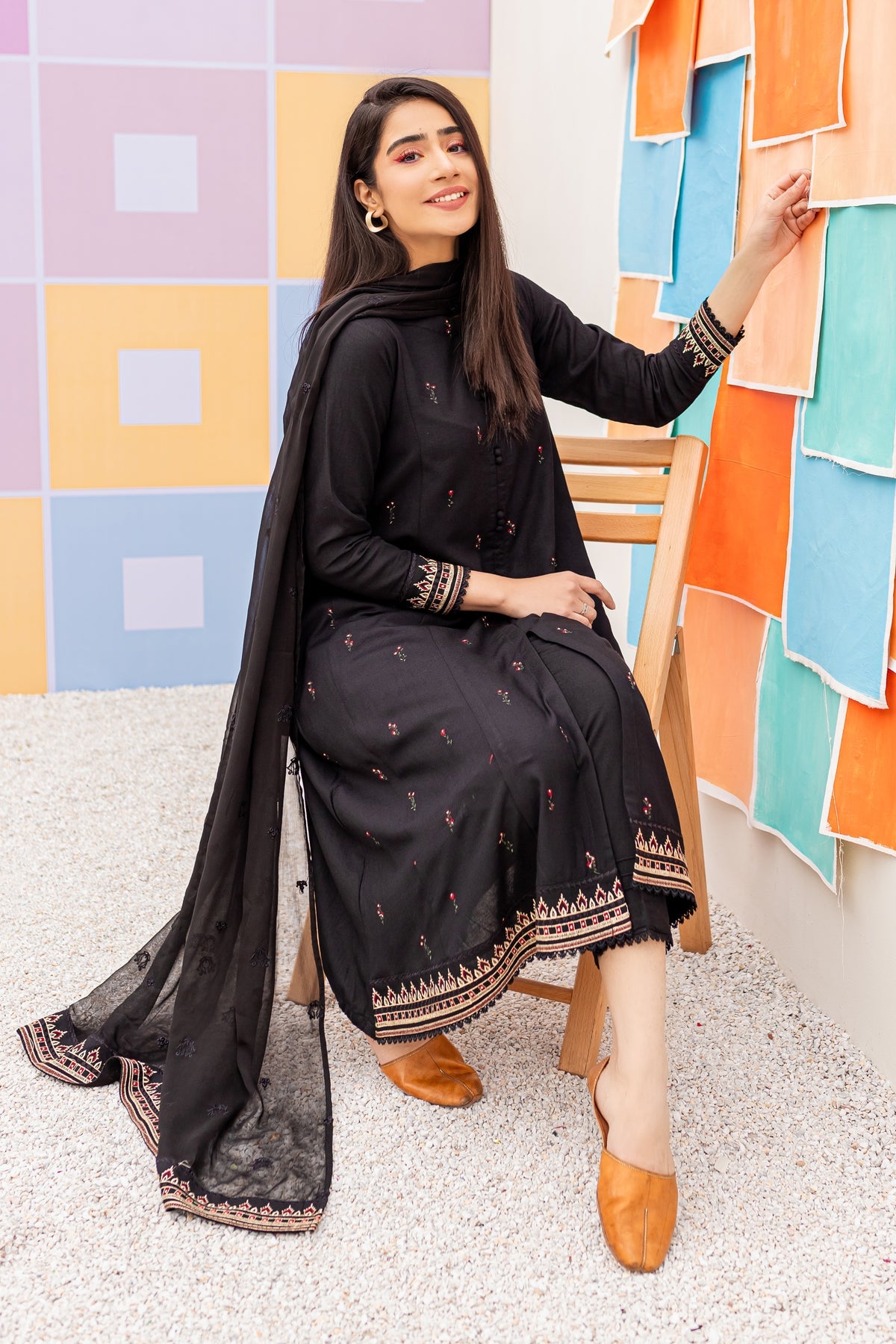 03-PC  Embroidered Dress